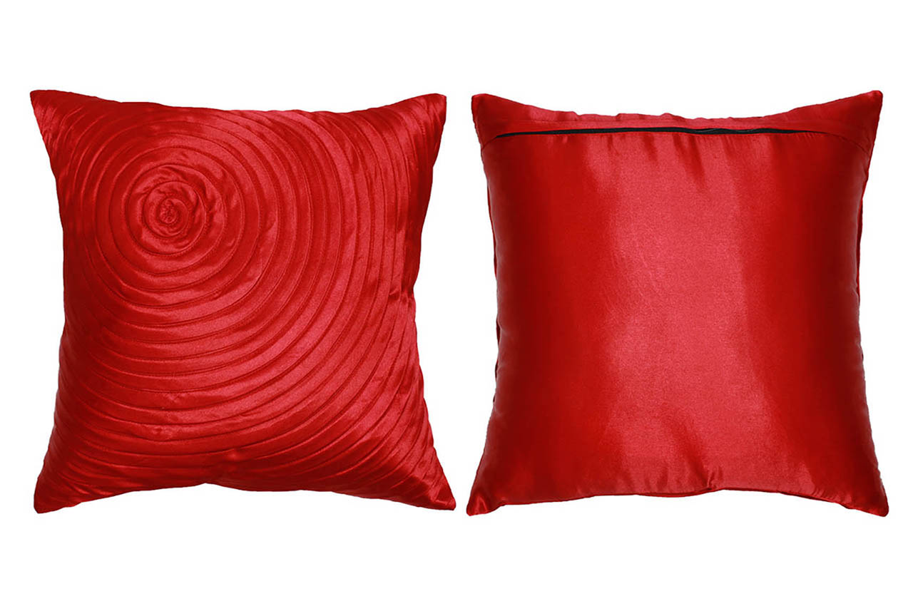 Geometric Crimson Cushion 1Pc